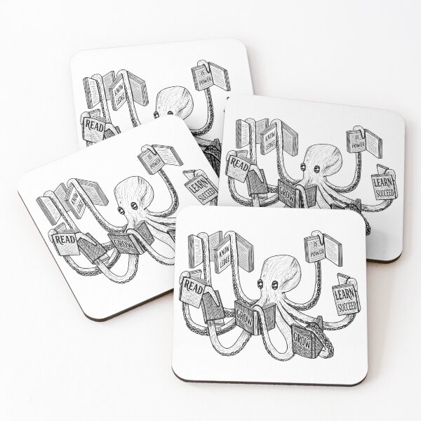 Item preview, Eight Arms Holding Books Octopus Illustration designed and sold by JULIANHAIDARA.