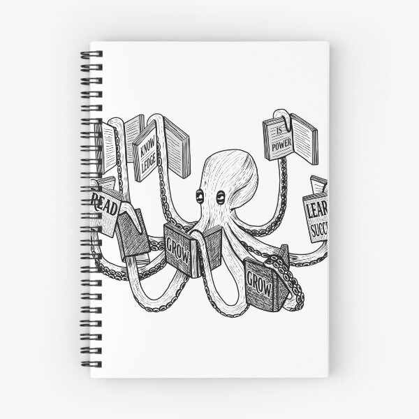 Item preview, Eight Arms Holding Books Octopus Illustration designed and sold by JULIANHAIDARA.