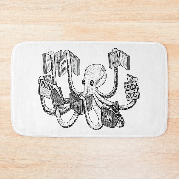 Item preview, Eight Arms Holding Books Octopus Illustration designed and sold by JULIANHAIDARA.