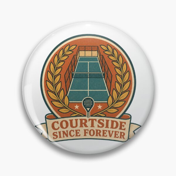 Item preview, Courtside Since Forever Retro Padel Badge designed and sold by BoosterShop.