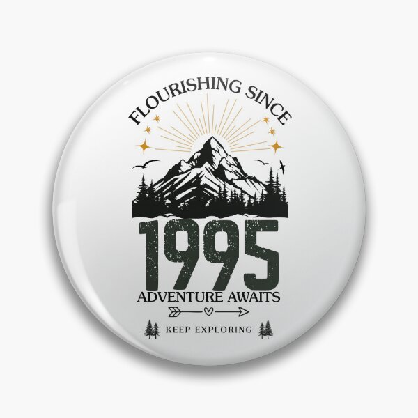 Item preview, 1995 Flourishing Since Mountain Adventure Birthday Design designed and sold by FlareCraftStudio.