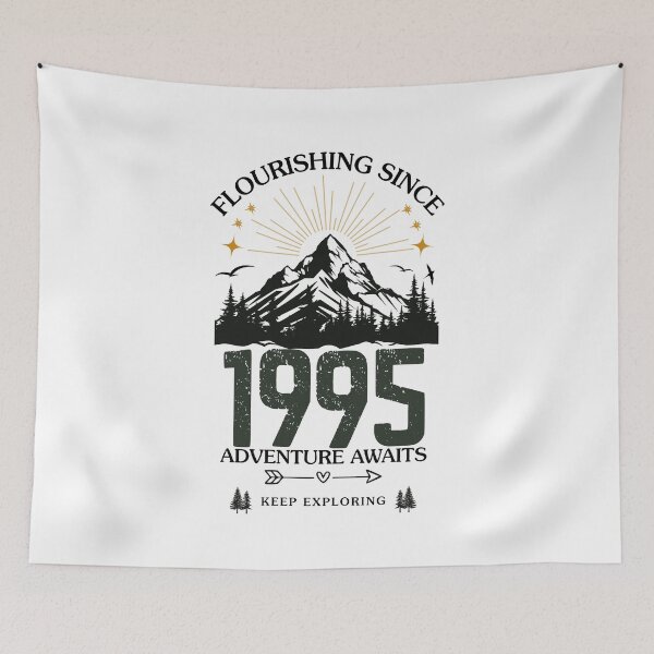 Item preview, Diseño de cumpleaños "Floreciendo desde la aventura en la montaña" de 1995 designed and sold by FlareCraftStudio.