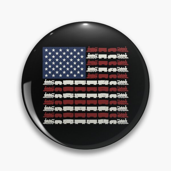 Item preview, Patriotic American Flag Train Railroad Railfan Locomotive Enthusiast designed and sold by PopStars1993.