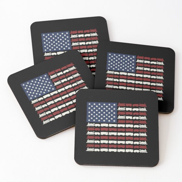Item preview, Patriotic American Flag Train Railroad Railfan Locomotive Enthusiast designed and sold by PopStars1993.