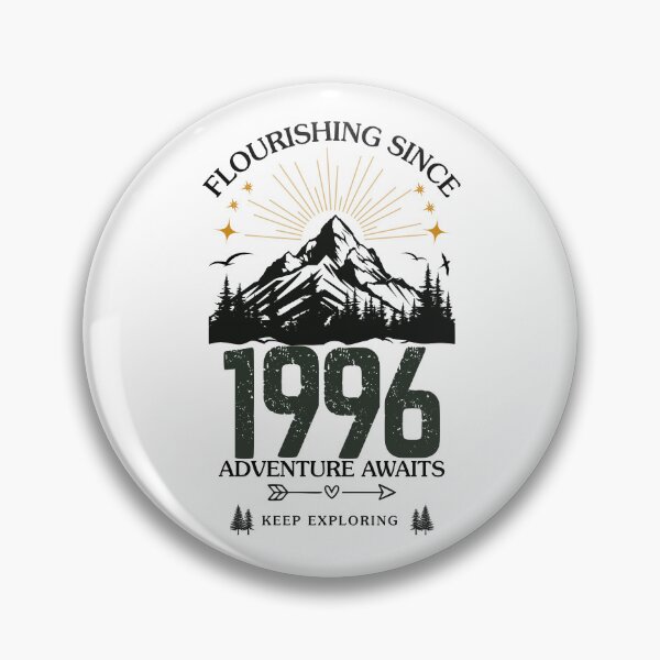 Item preview, 1996 Flourishing Since Mountain Adventure Birthday Design designed and sold by FlareCraftStudio.
