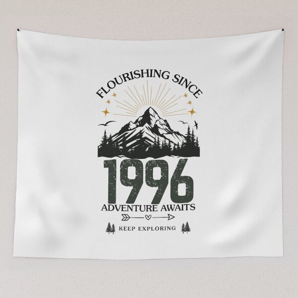 Item preview, 1996 Flourishing Since Mountain Adventure Birthday Design designed and sold by FlareCraftStudio.