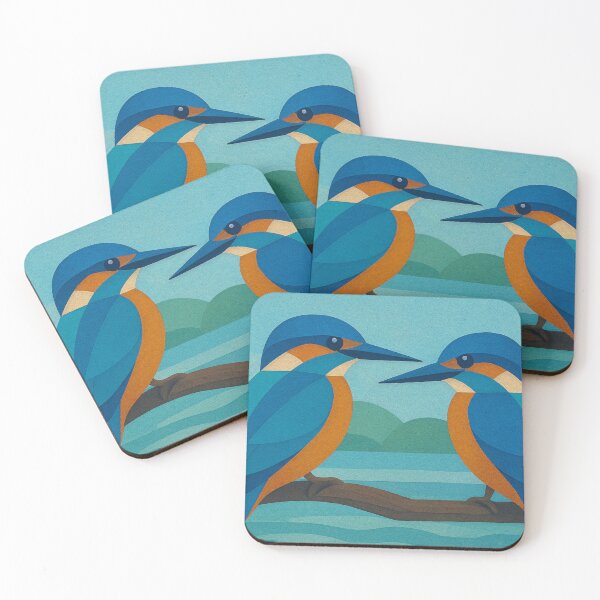 Item preview, Kingfishers illustration – Colorful Bird Wildlife Art designed and sold by GalleryKauffeld.