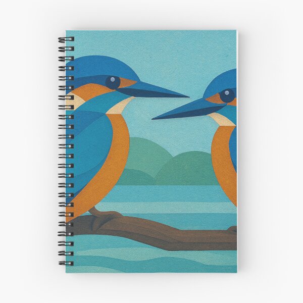 Item preview, Kingfishers illustration – Colorful Bird Wildlife Art designed and sold by GalleryKauffeld.