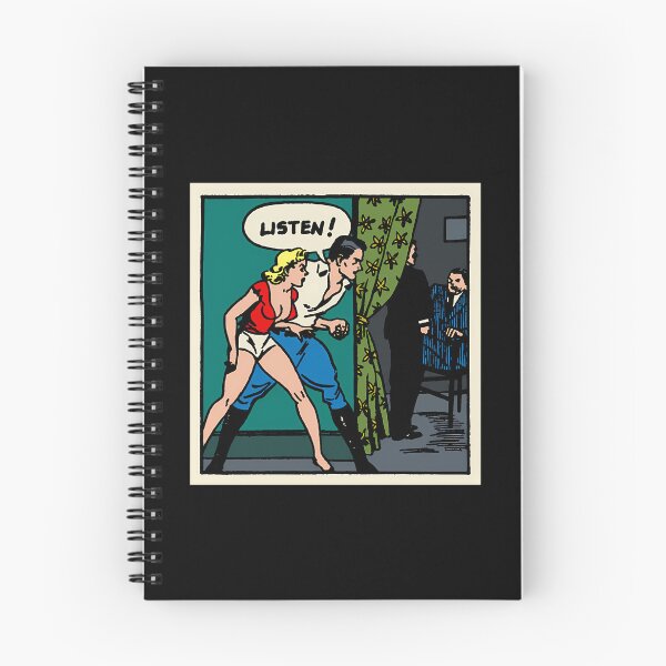 Item preview, Listen  It'S About To Go Down  Blonde Detective Comic Pin Up Pop Art designed and sold by NCWoodArt.