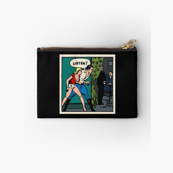 Item preview, Listen  It'S About To Go Down  Blonde Detective Comic Pin Up Pop Art designed and sold by NCWoodArt.