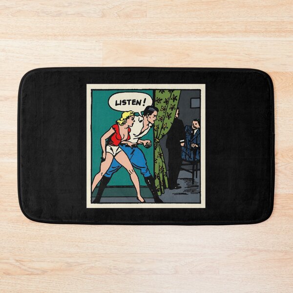 Item preview, Listen  It'S About To Go Down  Blonde Detective Comic Pin Up Pop Art designed and sold by NCWoodArt.