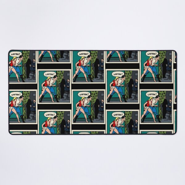 Item preview, Listen  It'S About To Go Down  Blonde Detective Comic Pin Up Pop Art designed and sold by NCWoodArt.