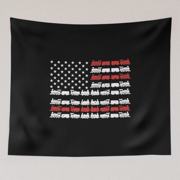Item preview, American Flag Train Patriot Railfan designed and sold by PopStars1993.