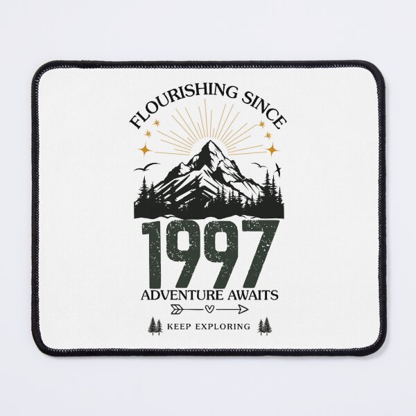 Item preview, 1997 Flourishing Since Mountain Adventure Birthday Design designed and sold by FlareCraftStudio.