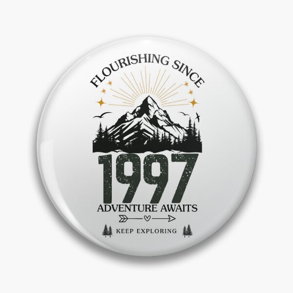 Item preview, 1997 Flourishing Since Mountain Adventure Birthday Design designed and sold by FlareCraftStudio.