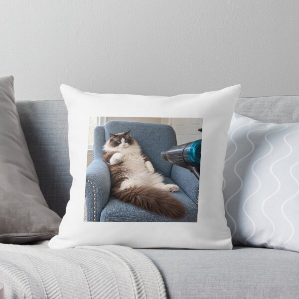 Item preview, cat on the sofa with vacuum designed and sold by protago-fansy.