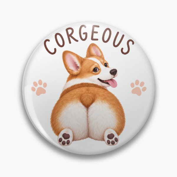 Item preview, Corgeous From Every Angle Funny Corgi Butt Pun Art designed and sold by SayMaria.