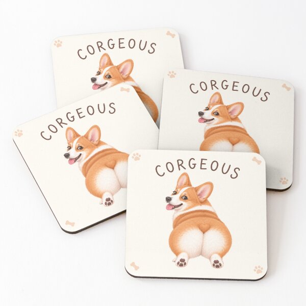 Item preview, Corgeous From Every Angle Funny Corgi Butt Pun Art designed and sold by SayMaria.