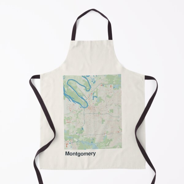 Aperçu de l'œuvre Art cartographique minimaliste de Montgomery créée et vendue par MapsNerd.