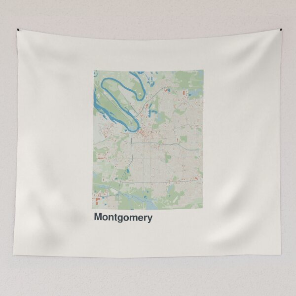 Artikelvorschau, Montgomery Minimalistische Kartenkunst entworfen und verkauft von MapsNerd.