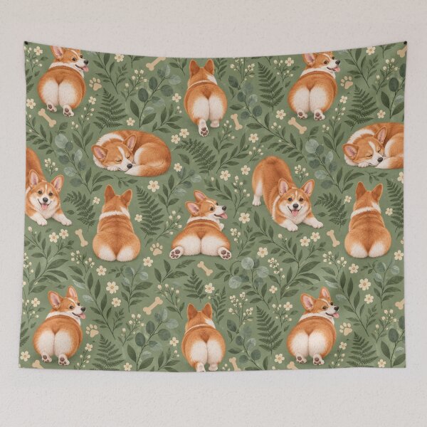Item preview, Corgeous From Every Angle Funny Corgi Butt Pun Art designed and sold by SayMaria.