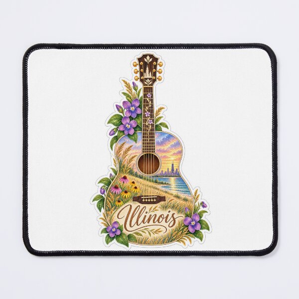 Item preview, Illinois Prairie and Skyline Guitar designed and sold by Whimspired By Paxx.