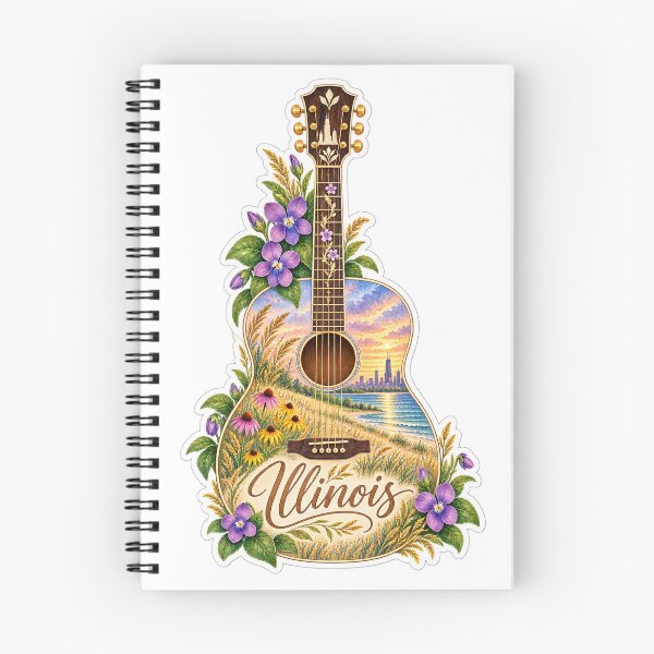 Item preview, Illinois Prairie and Skyline Guitar designed and sold by Whimspired By Paxx.