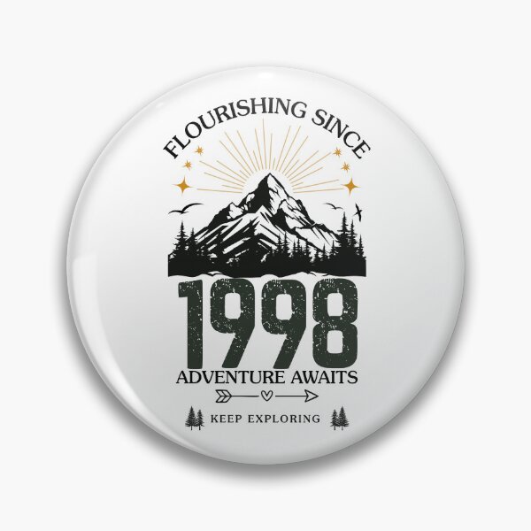 Item preview, 1998 Flourishing Since Mountain Adventure Birthday Design designed and sold by FlareCraftStudio.