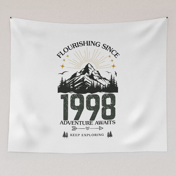 Item preview, 1998 Flourishing Since Mountain Adventure Birthday Design designed and sold by FlareCraftStudio.