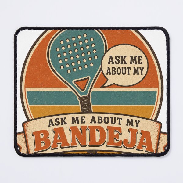 Item preview, Ask Me About My Bandeja Retro Padel Badge designed and sold by BoosterShop.