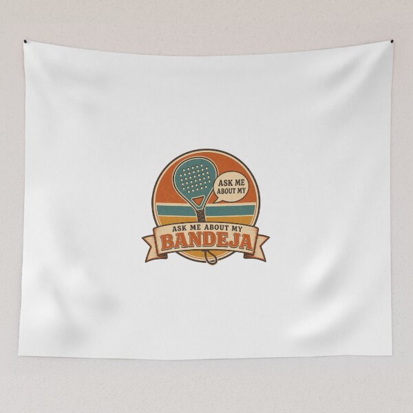 Item preview, Ask Me About My Bandeja Retro Padel Badge designed and sold by BoosterShop.