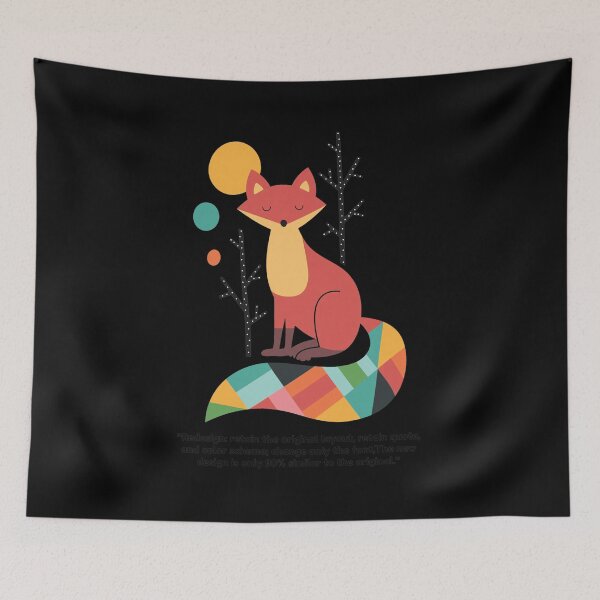 Item preview, Whimsical Fox Geometric Tail Woodland  designed and sold by JULIANHAIDARA.