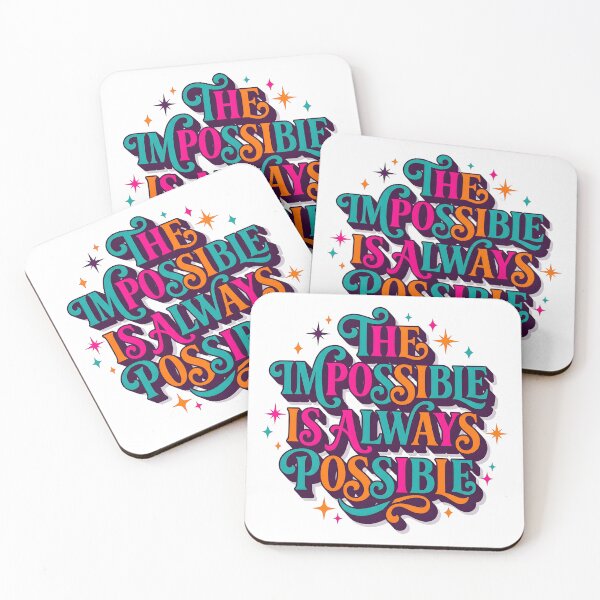 Item preview, THE IMPOSSIBLE IS ALWAYS POSSIBLE Retro Sparkle 3D designed and sold by IrisByJoVon.