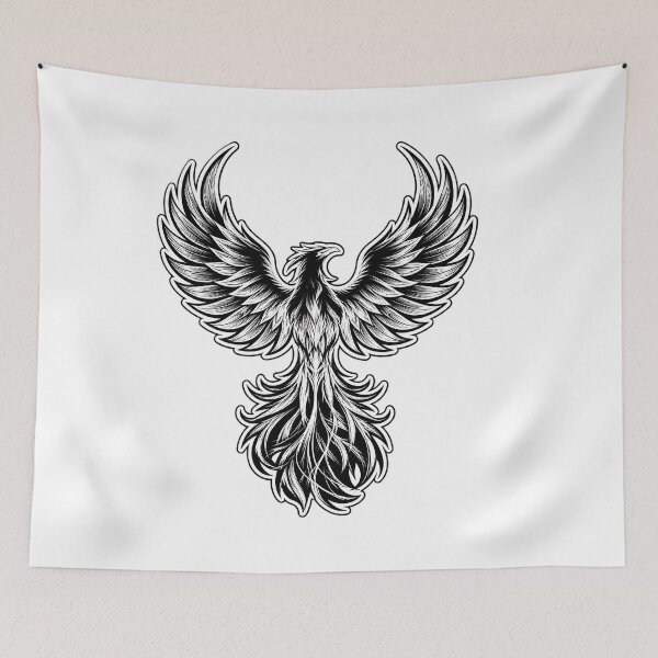 Item preview, White Phoenix Rebirth – Gothic Mythical Bird T-Shirt & Phone Case designed and sold by RazaNocturne.