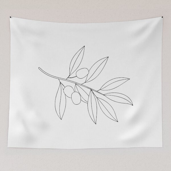 Item preview, Olive Branch Detailed 1 Line Art Gift designed and sold by OneLine Studio.