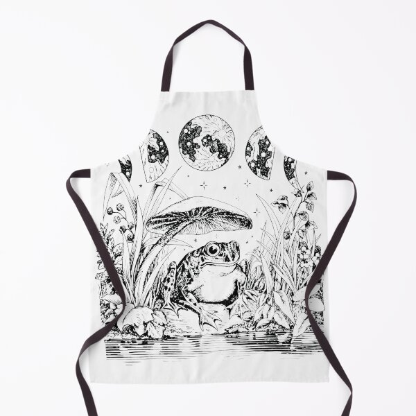 Item preview, Moon Phases Toad & Mushroom Nature Illustration designed and sold by JULIANHAIDARA.