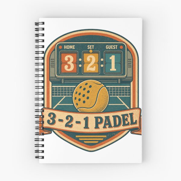Item preview, 3 2 1 Padel Retro Scoreboard Badge designed and sold by BoosterShop.