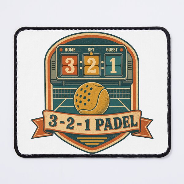 Item preview, 3 2 1 Padel Retro Scoreboard Badge designed and sold by BoosterShop.