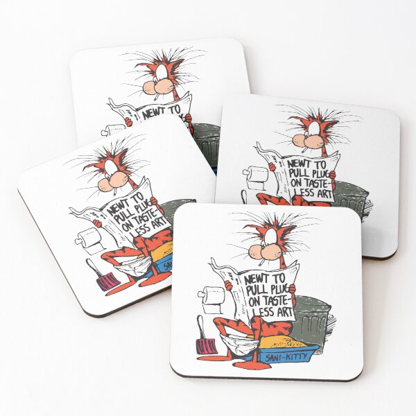 Item preview, Cat on Toilet Reading Newspaper Satire designed and sold by StrawberHamster.