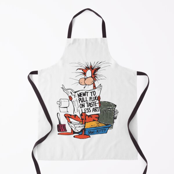 Item preview, Cat on Toilet Reading Newspaper Satire designed and sold by StrawberHamster.