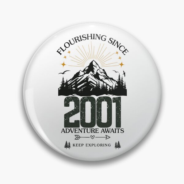 Item preview, 2001 Flourishing Since Mountain Adventure Birthday Design designed and sold by FlareCraftStudio.