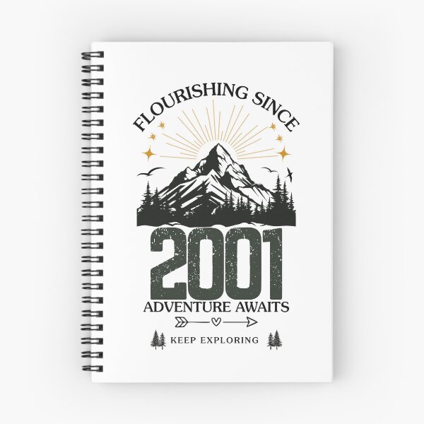 Item preview, 2001 Flourishing Since Mountain Adventure Birthday Design designed and sold by FlareCraftStudio.