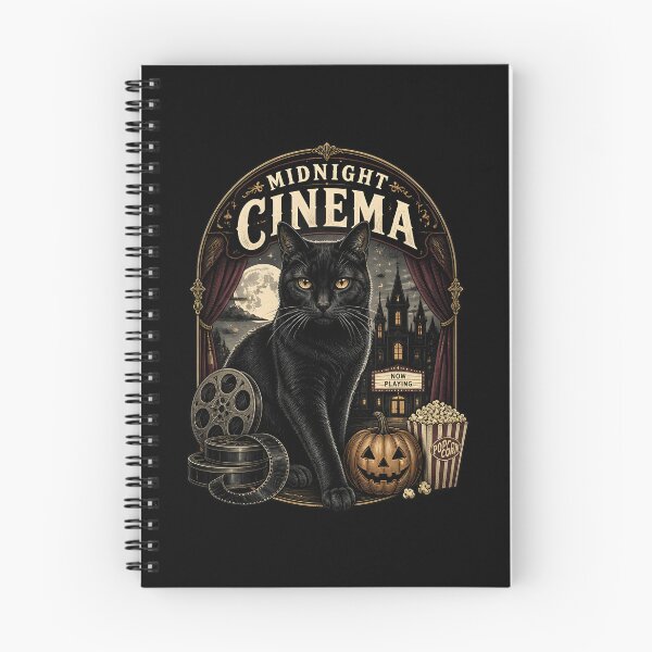 Item preview, Midnight Cinema Cat Retro Halloween Poster Halloween designed and sold by RoyesButler.