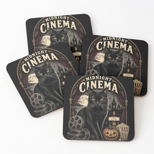 Item preview, Midnight Cinema Cat Retro Halloween Poster Halloween designed and sold by RoyesButler.