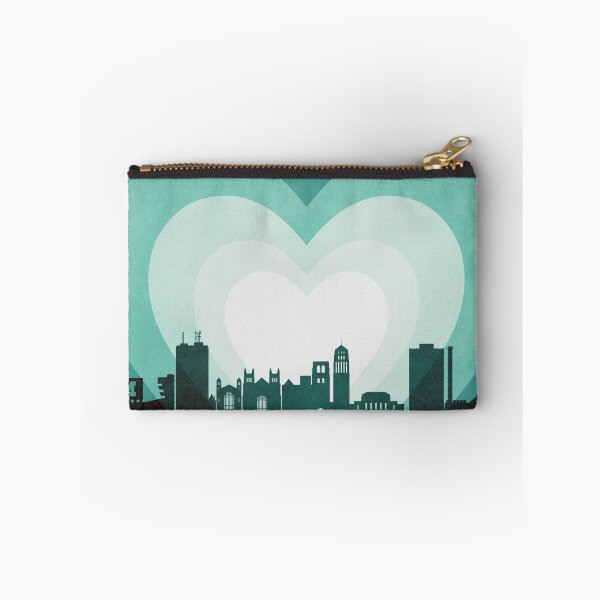 Item preview, Ann Arbor Michigan Skyline Hearts Teal designed and sold by ArtPrints.