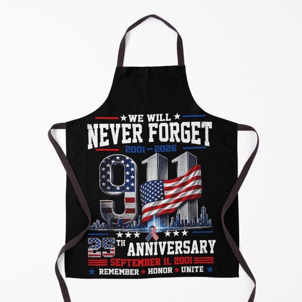 Item preview, We Will Never Forget 25th Anniversary 2001 2026 September 11 Twin Towers Memorial Fan Apparel designed and sold by Sendowart.
