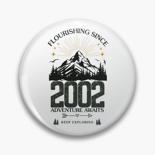 Item preview, 2002 Flourishing Since Mountain Adventure Birthday Design designed and sold by FlareCraftStudio.