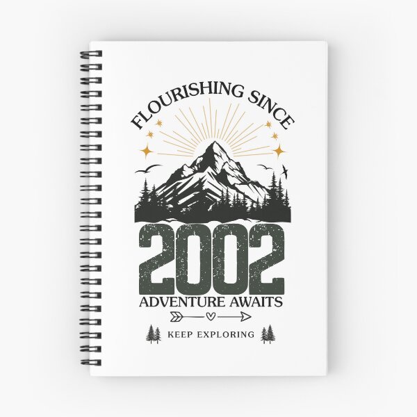 Item preview, 2002 Flourishing Since Mountain Adventure Birthday Design designed and sold by FlareCraftStudio.