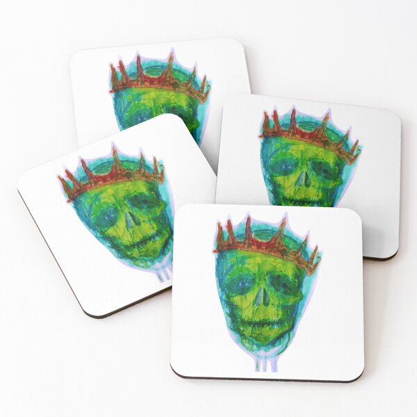 Item preview, King Till I Die Green Crowned Skull Horror Graphic designed and sold by AtMostFearart.