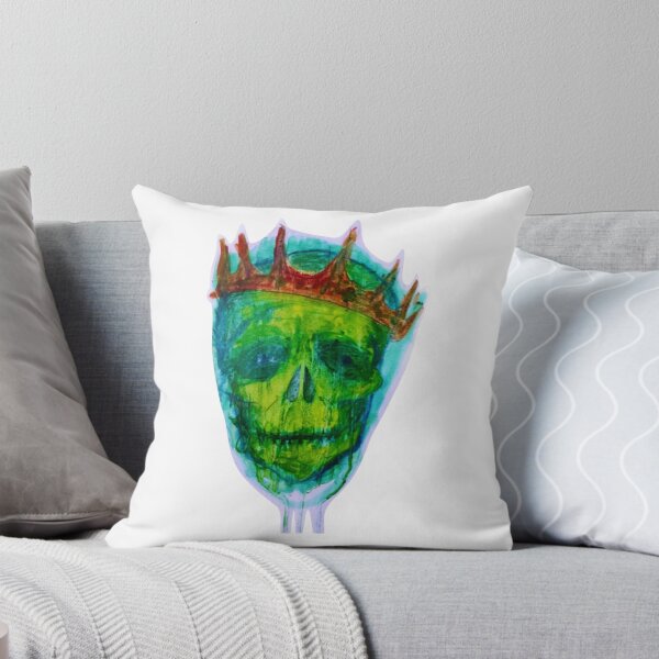 Item preview, King Till I Die Green Crowned Skull Horror Graphic designed and sold by AtMostFearart.